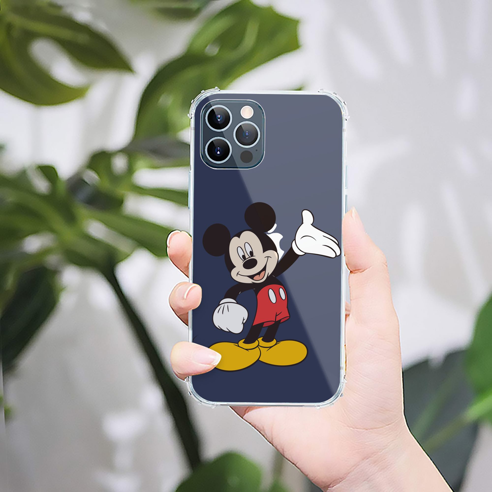 （画像用） ミッキーマウス Mickey Mouse 【iPhone 12シリーズ対応】透明スマホケース（クリアソフトケース）